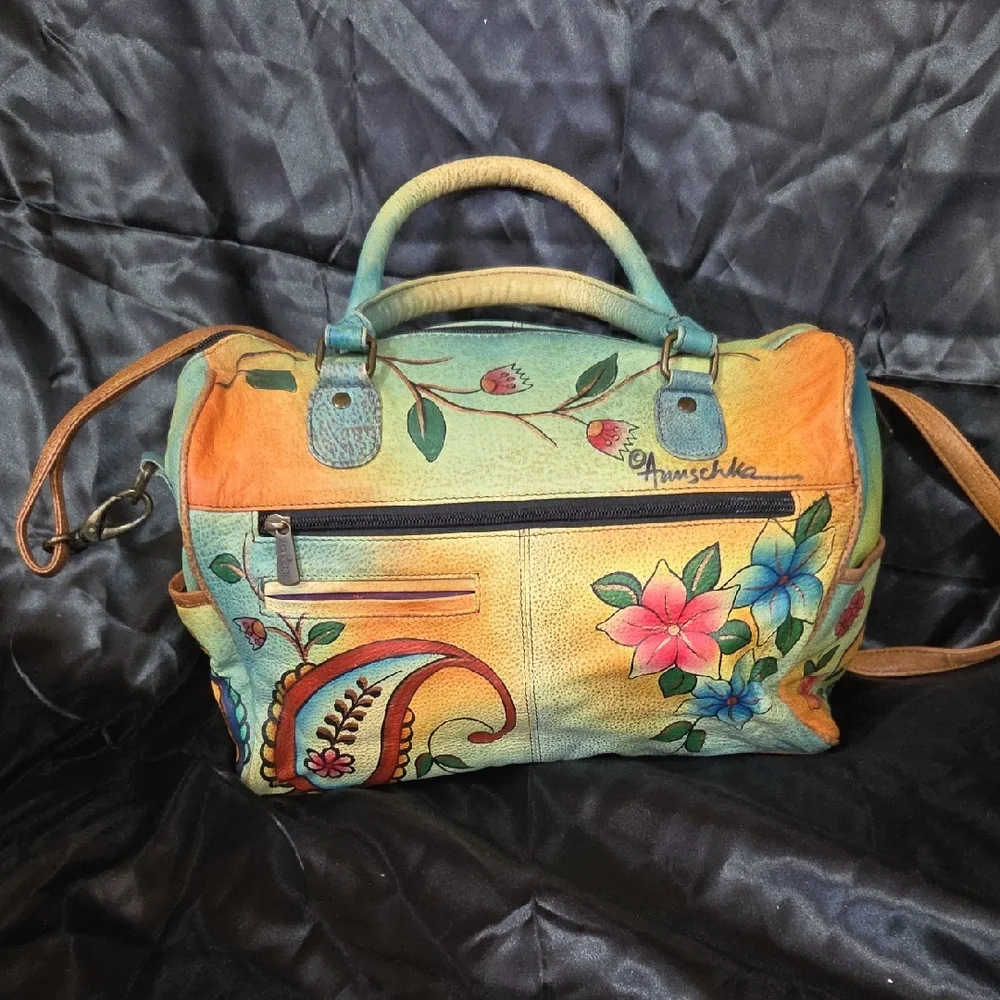 Anna by Anuschka Women's Leather Large Purse , Jaipur Paisley Spring